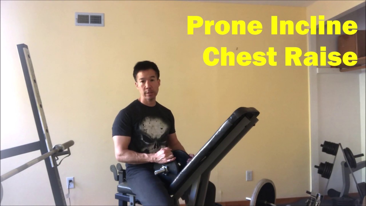 Prone incline chest raise for the upper pecs YouTube