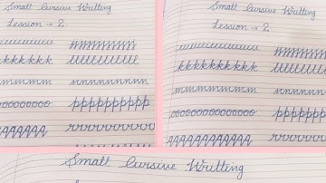 #How To Write Cursive Letter Writting For Begginers Students...Lession-2.##