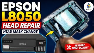 EPSON L8050 Head Repair | Head Mask Change Step by Step