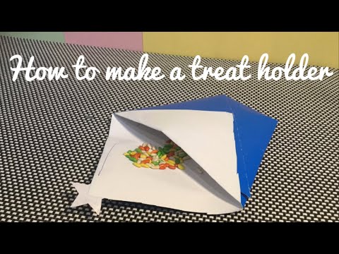 //How to make a paper treat holder//(Easy) by SA - YouTube