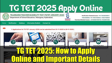 TG TET 2025: How to Apply Online and Important Details