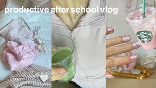 my productive after school routine! pilates, cleaning room, & starbucks