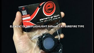 【HILOG】 ELEMENT EX 303 FLASHLIGHT Diffuser 1.47 SUREFIRE TYPE フラッシュライト ディフューザー カバー