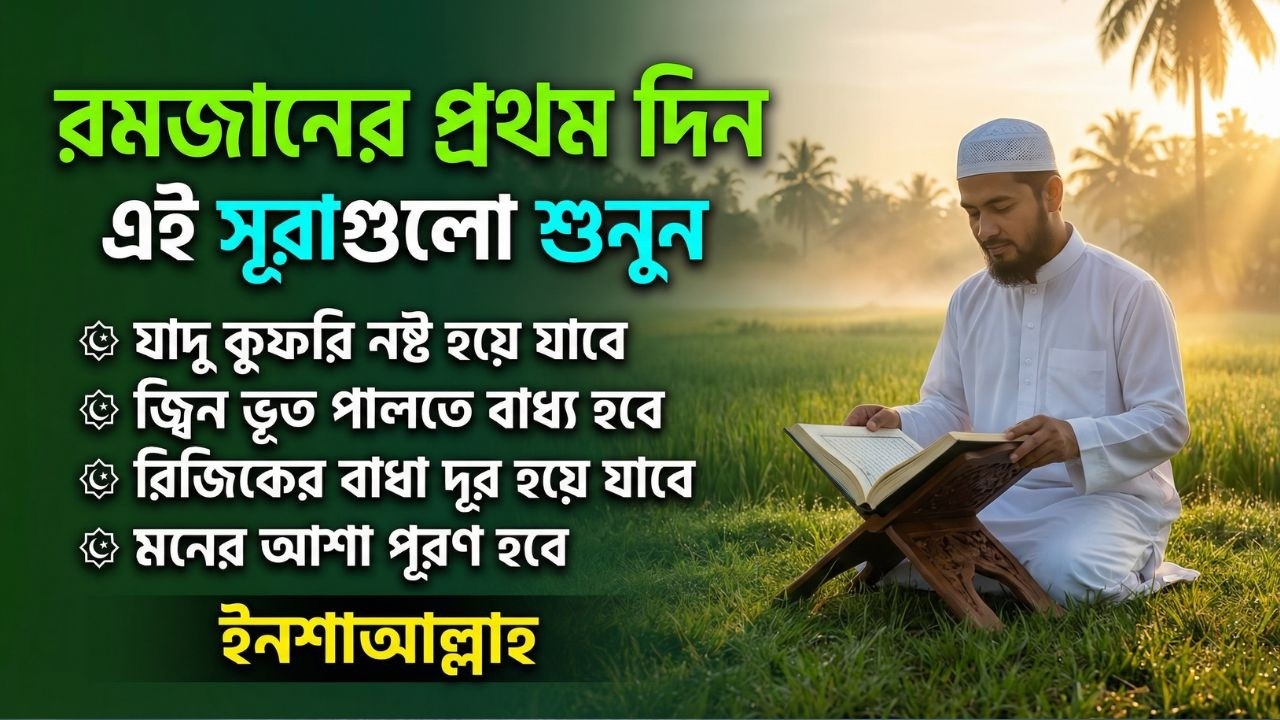 আজ পবিত্র রমজানের ৬ তম দিন - জীন, ভুত, রোগ, দুশ্চিন্তা, বদনজর, রিজিকের বাধা দুর হবে ইনশাআল্লাহ
