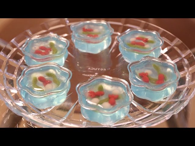 Wagashi Goldfish bowl Making Kit ～和菓子 金魚鉢セット - YouTube