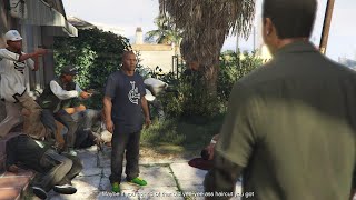 GTA V - Lamar Roasts Franklin but theres a Gang War between Families and Ballas