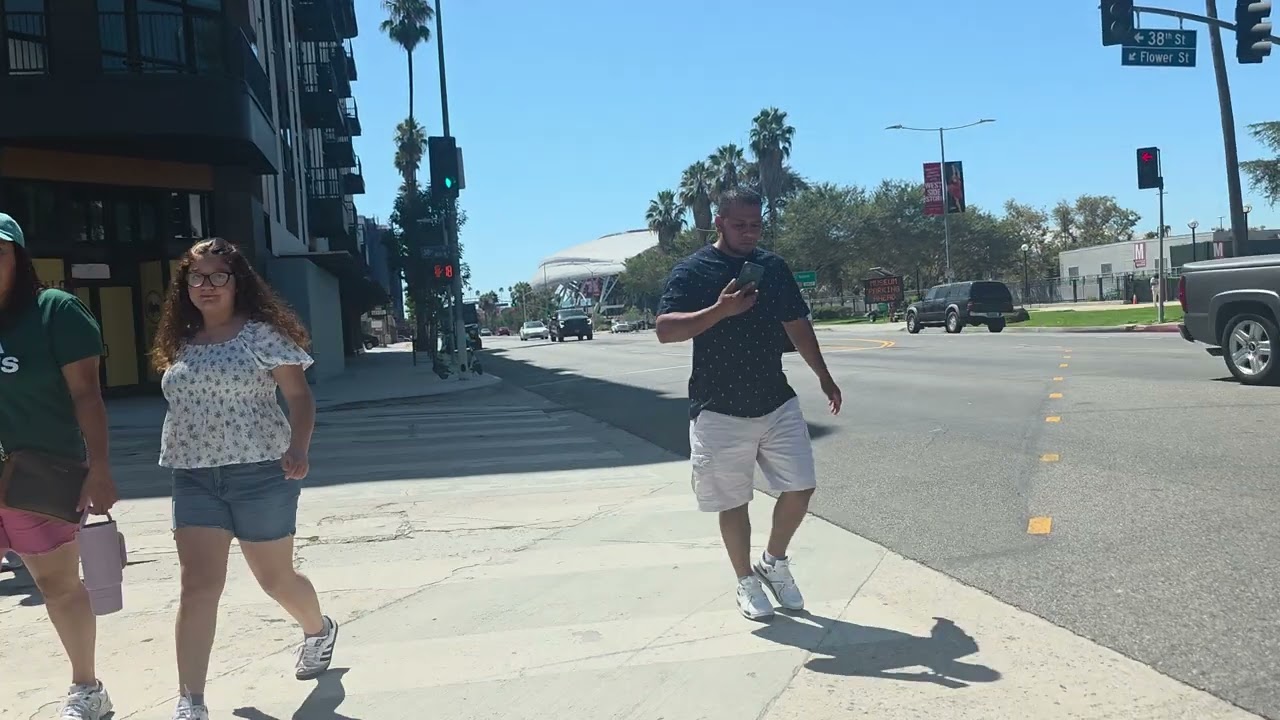 Walking from Exposition Blvd to 39th St via Figueroa — Exploring LA Streets (엑스포에서 피게로아길로 39가까지)