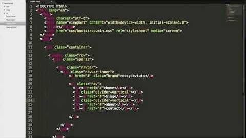 Easy Learn Twitter Bootstrap  Navigation pt 1   Lesson 2  Creating a Homepage