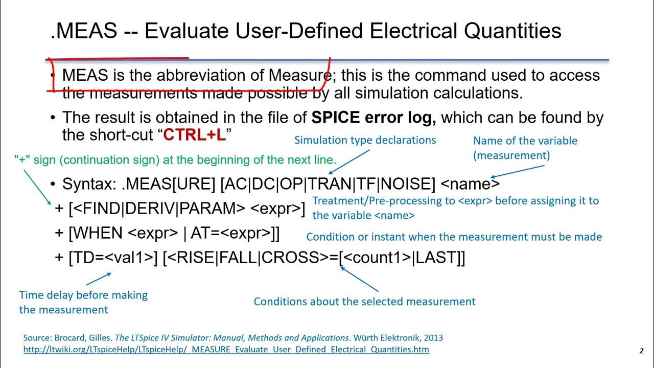 Introduction to measurement (.meas) in LTspice YouTube