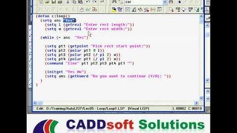 AutoLISP Programming Tutorial - 5A