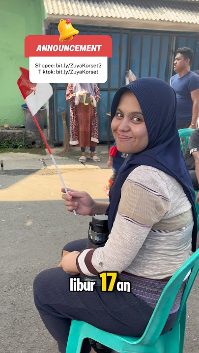 Tetep semangat nonton lomba 17an walau udah 7 bulan hamil, berkat korset hamil Liefmam #korset