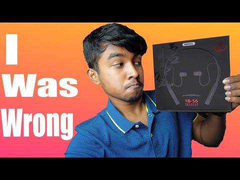 Watch this before you buy!! || Remax RB-S6 || Wireless neck-band || Full review in Bangla