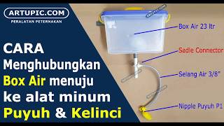 Cara Menghubungkan Box Air menuju ke Nipple kandang puyuh dan Nipple kandang kelinci