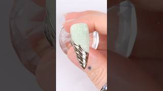 Faux Fur And Chrome Wave Nail 💚🌊| Not A Nail Tech