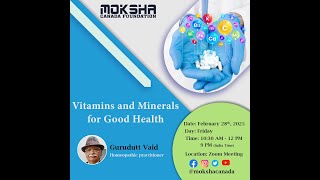 Vitamins and Minerals for Good Health - 2025