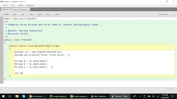 Exam 5 - Sorting in Reverse Lexicographic Order