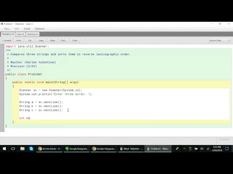 Exam 5 - Sorting in Reverse Lexicographic Order