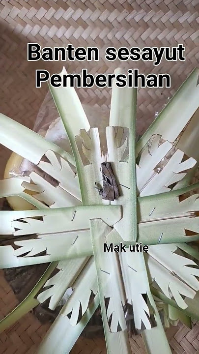 banyen sesayut pebersihan dagingin pesucian sareng canang