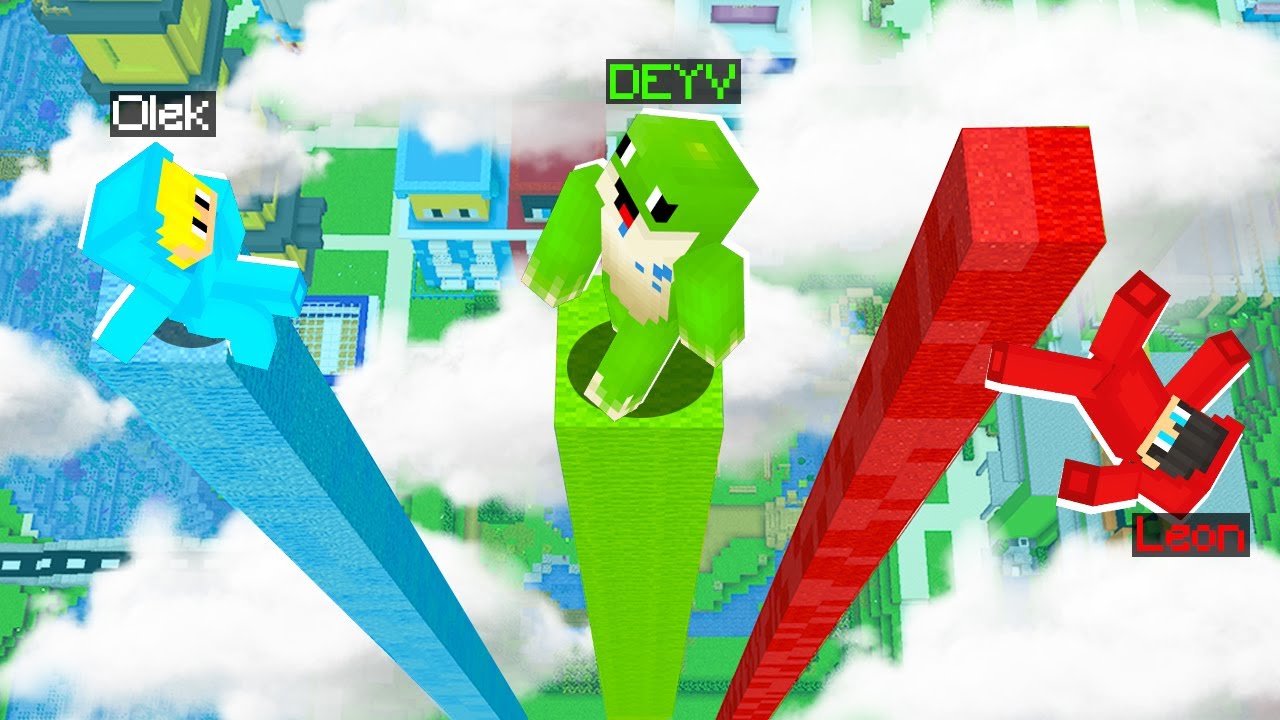 KTO ZBUDUJE WYŻSZĄ WIEŻE WYGRYWA w Minecraft!