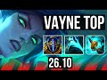 VAYNE vs MORDEKAISER (TOP) | Good KDA: 14/2/4 | EUNE Grandmaster | 26.10