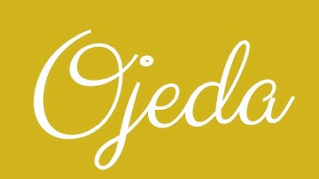 Learn how to Write the Name Ojeda Signature Style in Cursive Writing