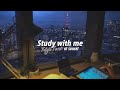 🗼Tokyo at SUNSET 🌆STUDY WITH ME | calm piano + Apple Pencil writing  | 2 hours (2x60mins)