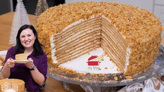 HONEY LAYER CAKE - Medovik - A royal treat! #Medovik #cakesby #abyblajan