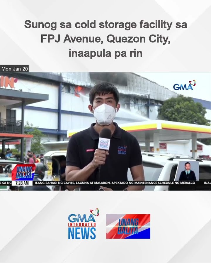 Sunog sa cold storage facility sa FPJ Avenue, Quezon City, inaapula pa rin | Unang Balita