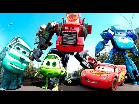 Lightning McQueen TRANSFORMERS in Real Life 2024 disney cars 4 PIXAR