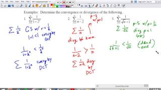 8-3: Direct Comparison and Limit Comparison Tests
