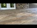 Is it WOOD PLANK? No, It's actually Concrete! Beautiful Patio idea