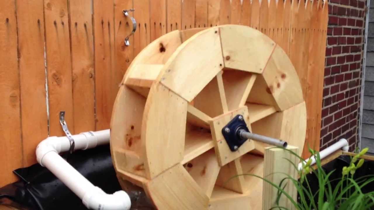 Wooden Koi Pond with Waterwheel. - YouTube