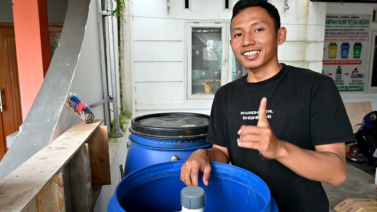 Mekanisme Komposter Anaerob dari Tong Plastik dan Cara Membuat Kompos Sampah Organik.