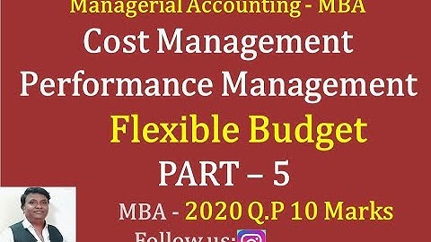 Flexible Budget in Kannada - MBA/B.COM/BBA - 2020 MBA Question paper for 10 marks