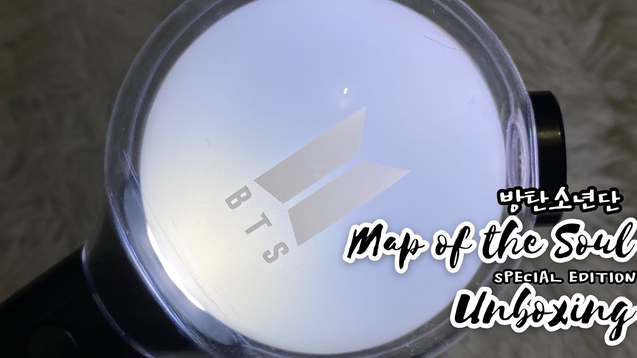 UNBOXING: BTS OFFICIAL LIGHT STICK MAP OF THE SOUL SPECIAL EDITION + How to  connect via Bluetooth