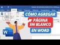 Cómo insertar página en blanco en Word | Tutorial Word