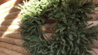 The COOLEST wreath made out of an old Christmas tree