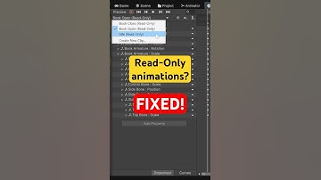 Read-Only animations fix in Unity