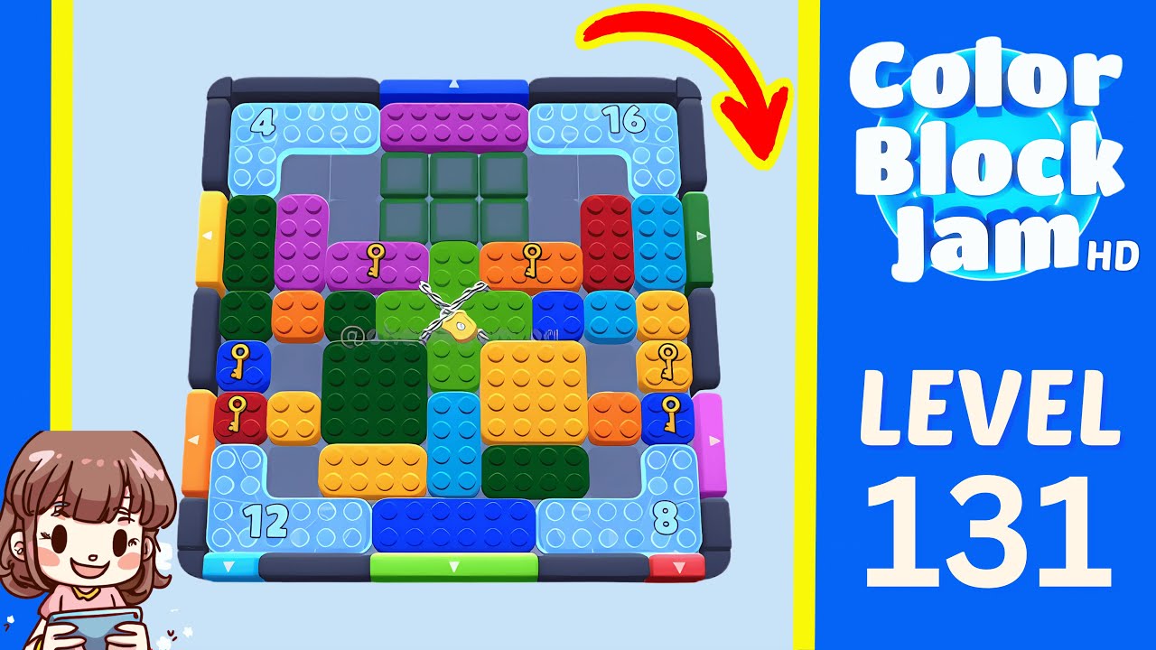 Color Block Jam Level 131 CherieGaming YouTube source opening frame