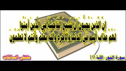 سورة النور الآية 19