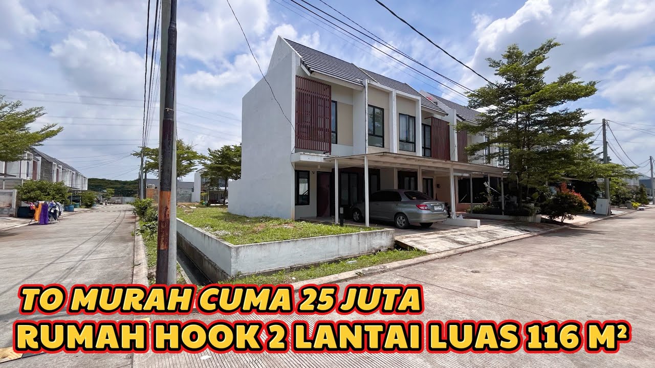 DIJUAL  TO RUMAH  2 LANTAI HUUK 116 M² || HARGA MURAH 25 JUTA ||  3 KM TIDUR , 2 KM MANDI 