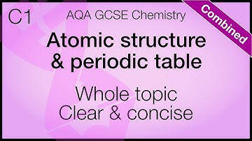Whole of Unit 1, AQA GCSE Chemistry - Atomic Structure and the periodic table for Combined Science
