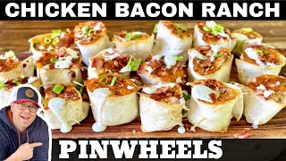 Chicken Bacon Ranch Pinwheels   Easy GRIDDLE Appetizers!