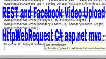 REST and Facebook Video Upload HttpWebRequest C# asp.net mvc