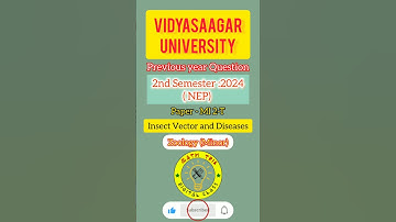 Zoology (Minor) MI 2-T 2nd Semester NEP exam 2024‪ #vidyasagaruniversity
