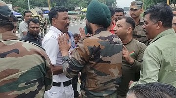 Indian army vs Police fight,Power of Indian army 🪖🪖