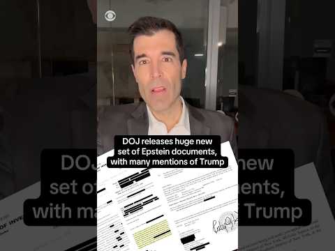 DOJ releases huge new set of Epstein documents, with many mentions of Trump #shorts