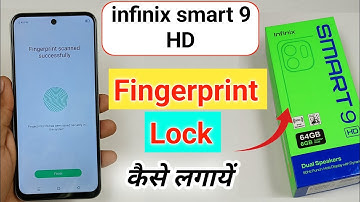 infinix smart 9 hd me fingerprint lock kaise lagaye / infinix smart 9 hd fingerprint lock setting