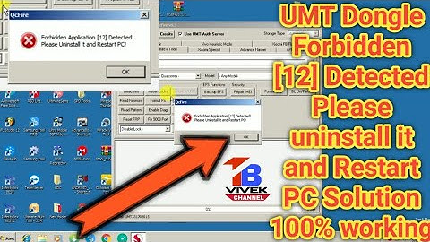 UMT Dongle Forbidden application 12 detected