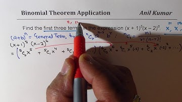 Find First Three Terms of (x + 1)^5(x - 2)^6  Binomial Expressions